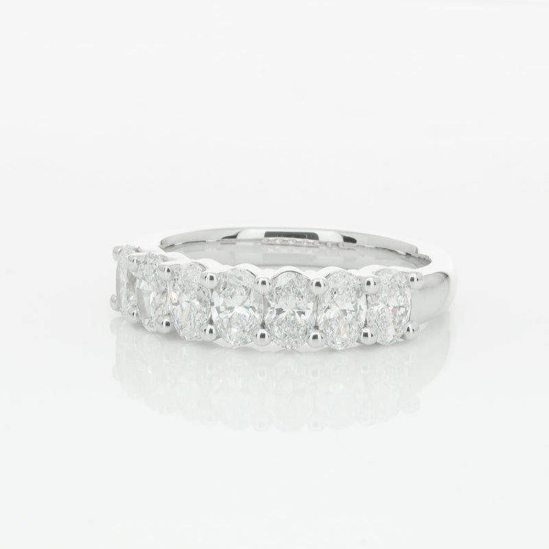 18ct White Gold 1.30ct Oval Cut Diamond Panorama Ring-Ring-Walker & Hall