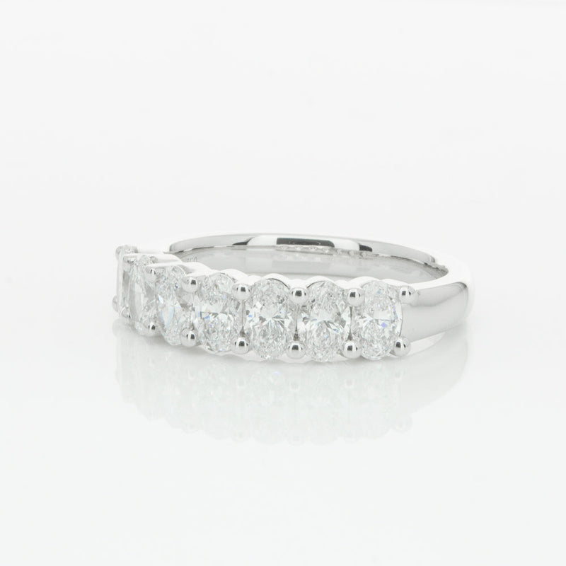 18ct White Gold 1.30ct Oval Cut Diamond Panorama Ring-Ring-Walker & Hall