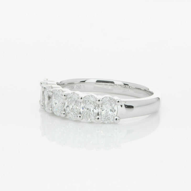 18ct White Gold 1.30ct Oval Cut Diamond Panorama Ring-Ring-Walker & Hall