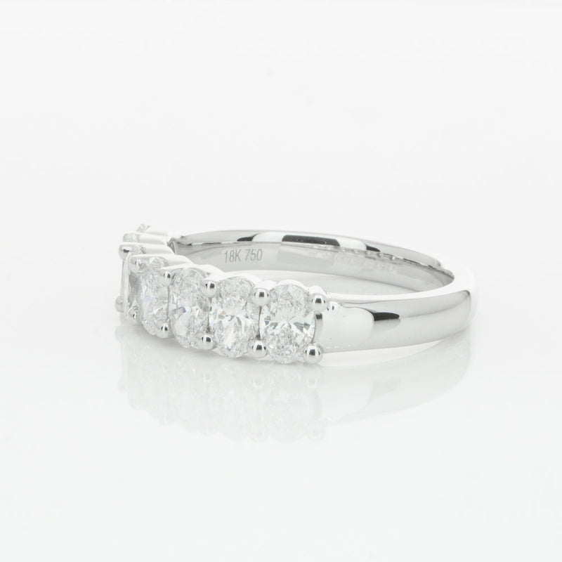 18ct White Gold 1.30ct Oval Cut Diamond Panorama Ring-Ring-Walker & Hall