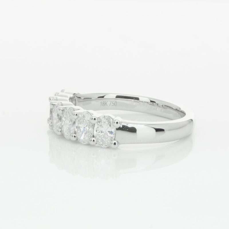 18ct White Gold 1.30ct Oval Cut Diamond Panorama Ring-Ring-Walker & Hall