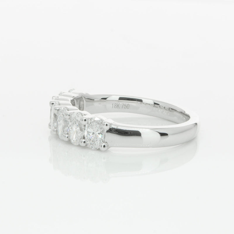 18ct White Gold 1.30ct Oval Cut Diamond Panorama Ring-Ring-Walker & Hall