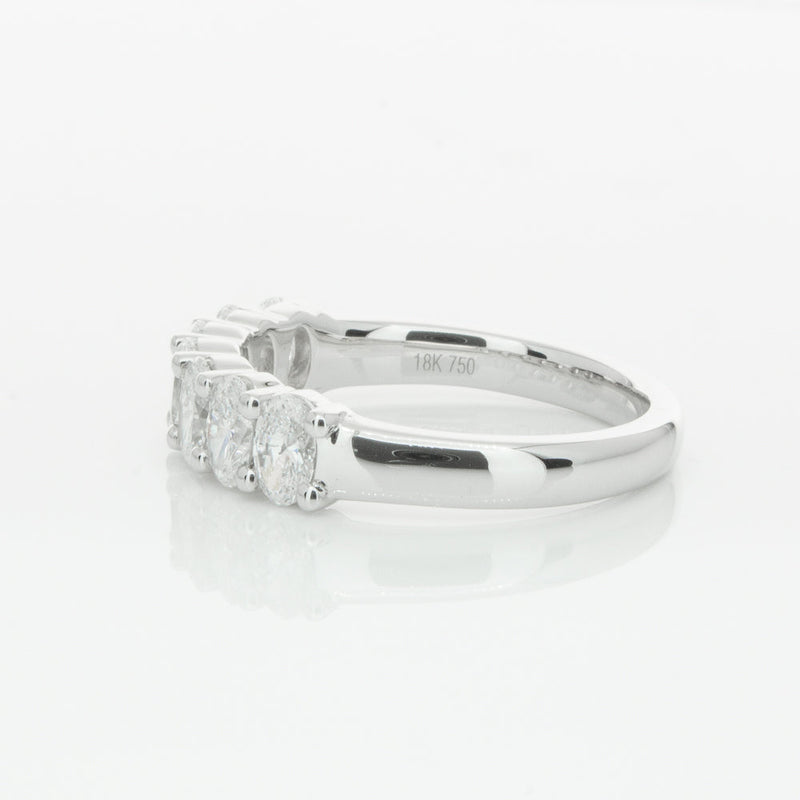 18ct White Gold 1.30ct Oval Cut Diamond Panorama Ring-Ring-Walker & Hall