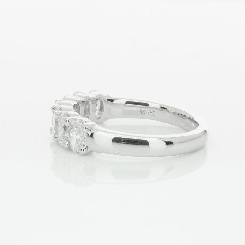 18ct White Gold 1.30ct Oval Cut Diamond Panorama Ring-Ring-Walker & Hall