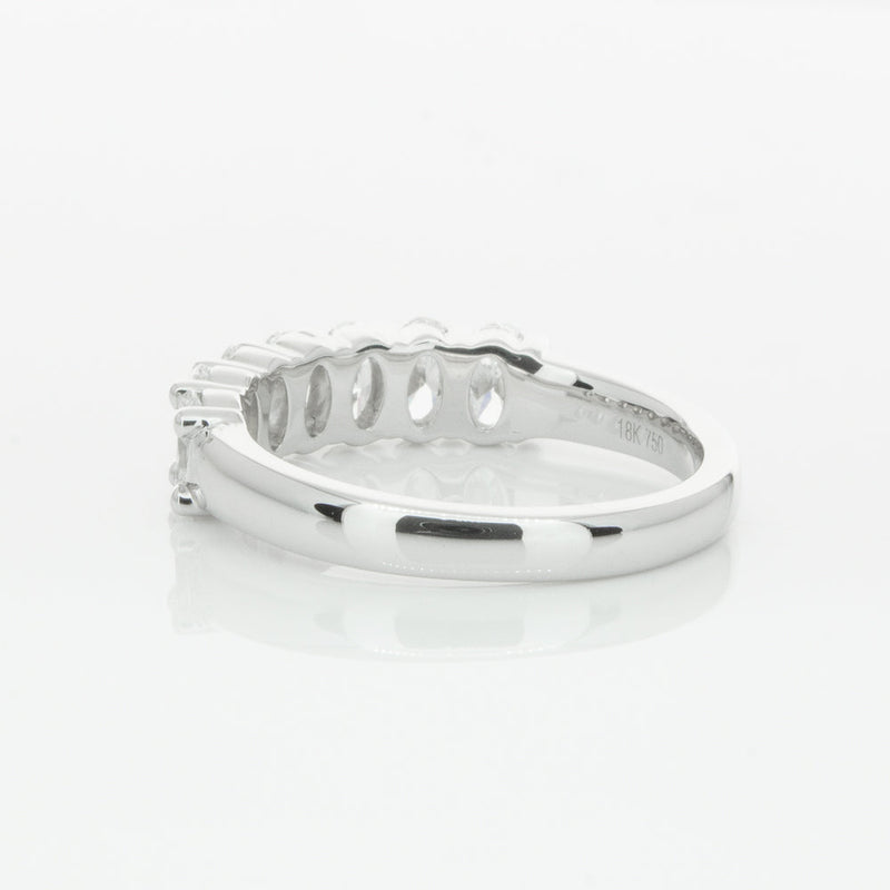 18ct White Gold 1.30ct Oval Cut Diamond Panorama Ring-Ring-Walker & Hall