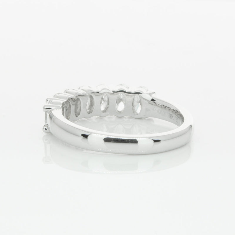 18ct White Gold 1.30ct Oval Cut Diamond Panorama Ring-Ring-Walker & Hall