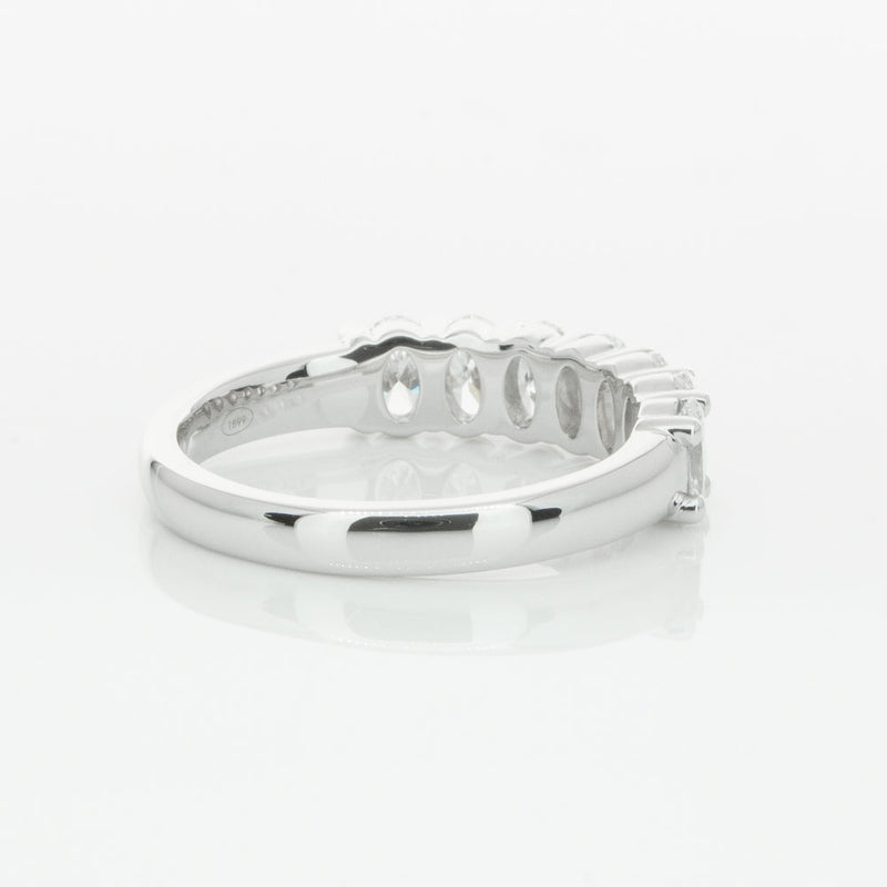 18ct White Gold 1.30ct Oval Cut Diamond Panorama Ring-Ring-Walker & Hall