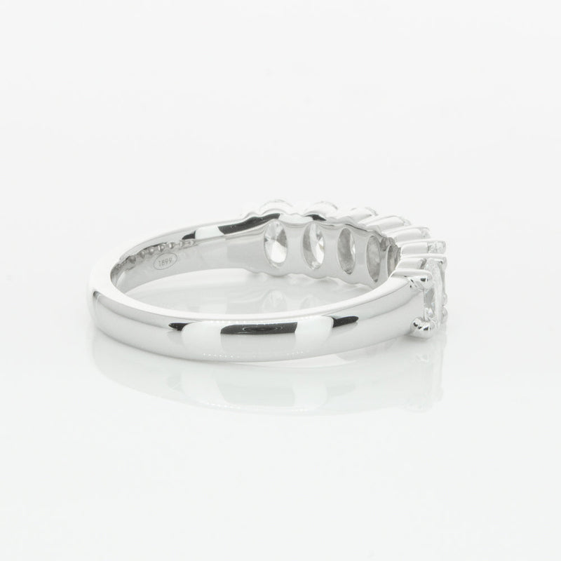 18ct White Gold 1.30ct Oval Cut Diamond Panorama Ring-Ring-Walker & Hall