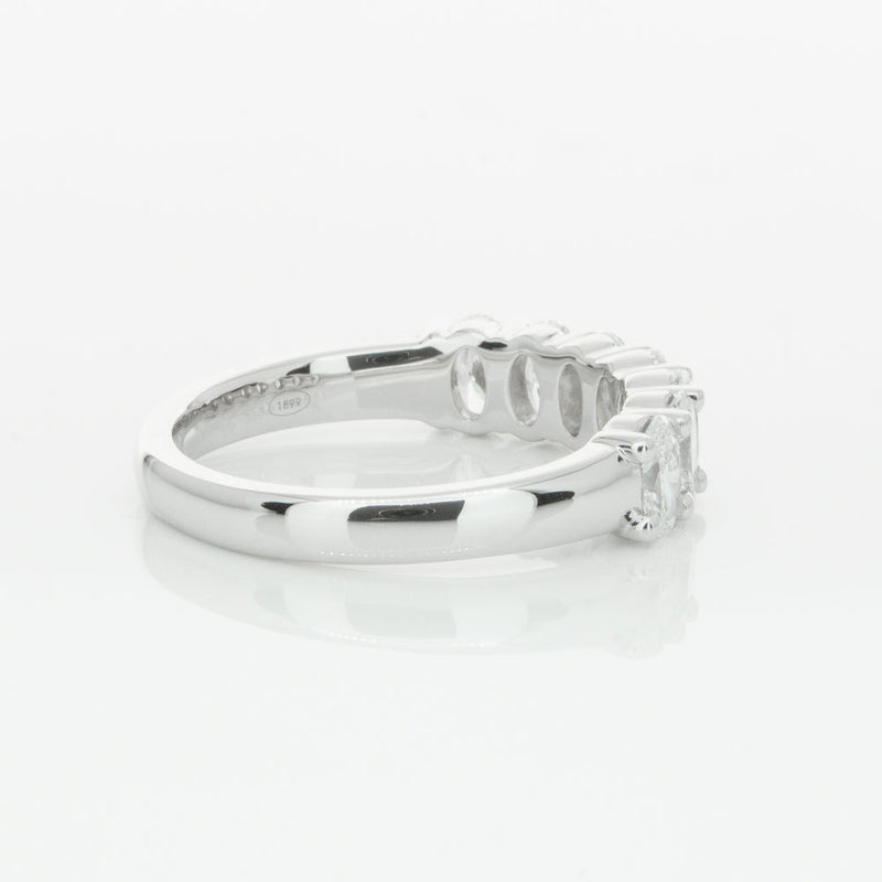 18ct White Gold 1.30ct Oval Cut Diamond Panorama Ring-Ring-Walker & Hall