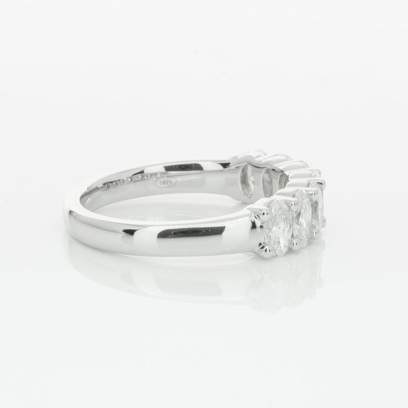 18ct White Gold 1.30ct Oval Cut Diamond Panorama Ring-Ring-Walker & Hall