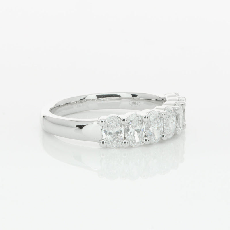 18ct White Gold 1.30ct Oval Cut Diamond Panorama Ring-Ring-Walker & Hall