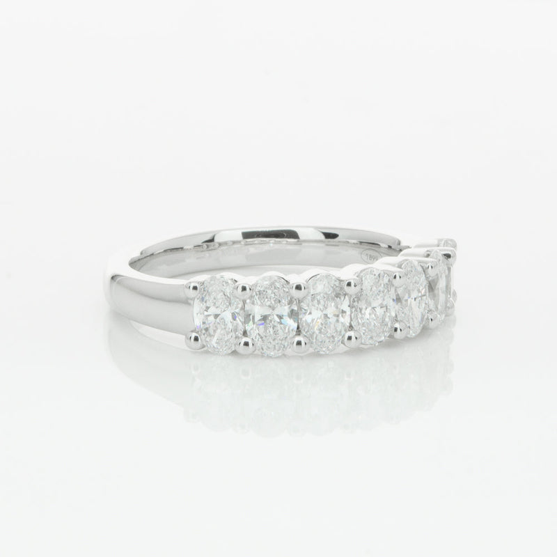 18ct White Gold 1.30ct Oval Cut Diamond Panorama Ring-Ring-Walker & Hall