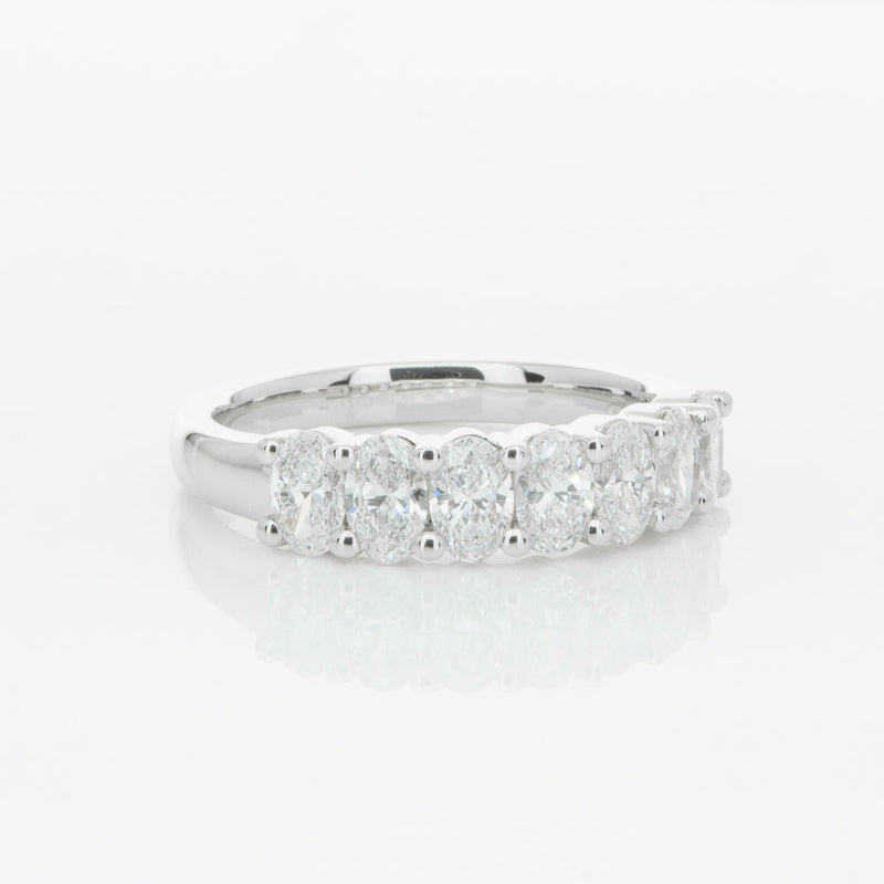 18ct White Gold 1.30ct Oval Cut Diamond Panorama Ring-Ring-Walker & Hall