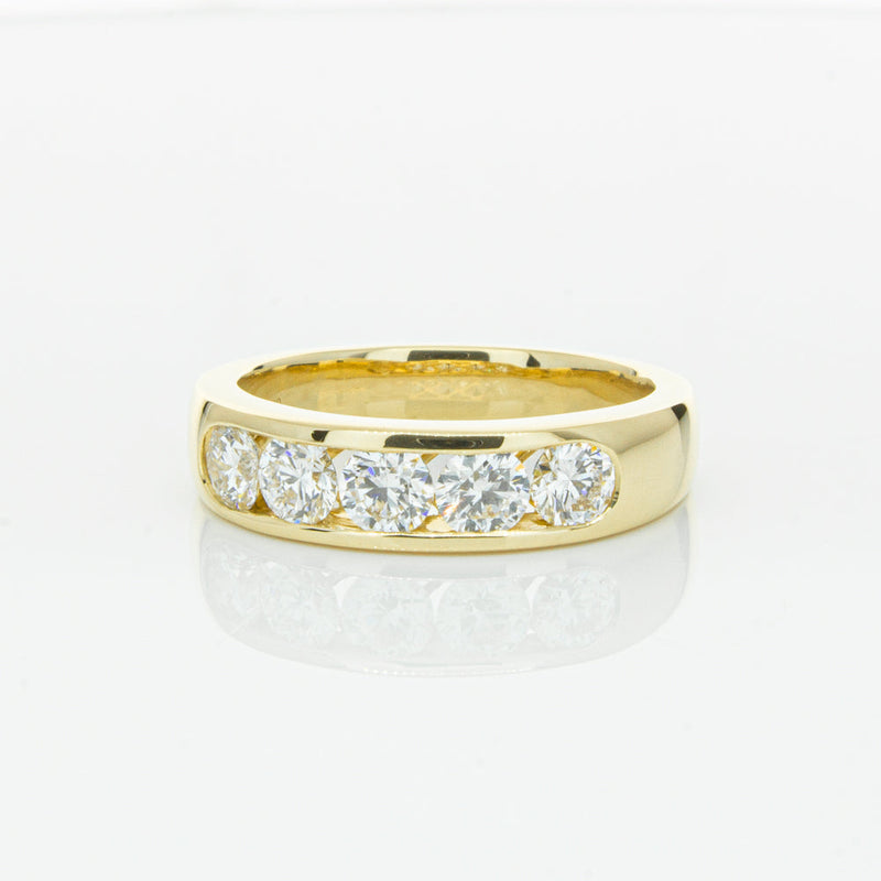 18ct Yellow Gold 1.00ct Diamond Loire Ring-Ring-Walker & Hall