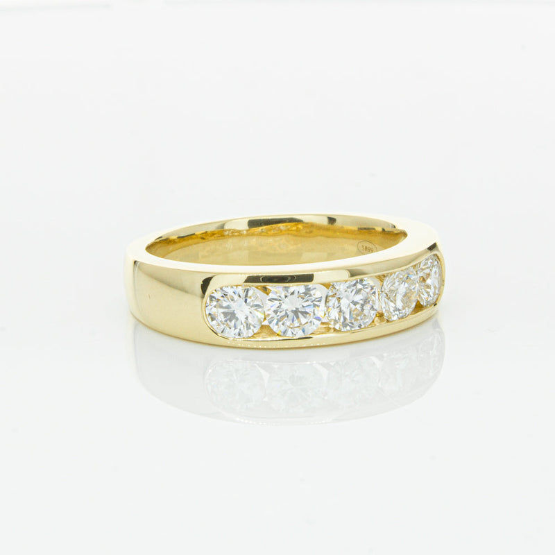 18ct Yellow Gold 1.00ct Diamond Loire Ring-Ring-Walker & Hall