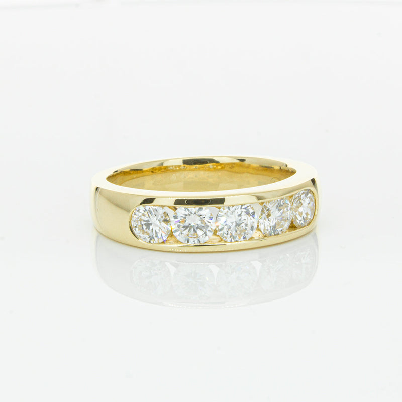 18ct Yellow Gold 1.00ct Diamond Loire Ring-Ring-Walker & Hall