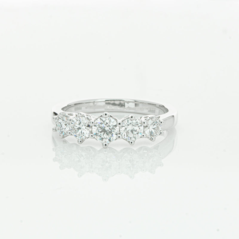 18ct White Gold .86ct Diamond Monarch Ring-Ring-Walker & Hall
