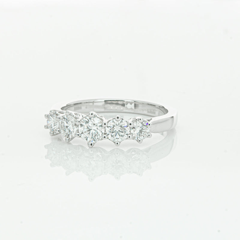 18ct White Gold .86ct Diamond Monarch Ring-Ring-Walker & Hall