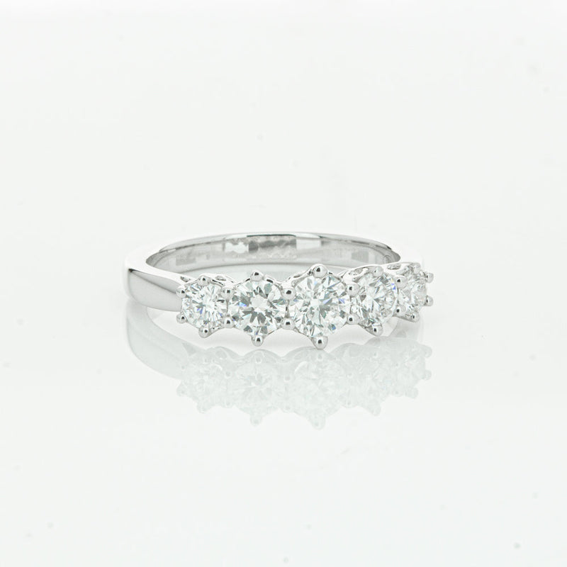 18ct White Gold .86ct Diamond Monarch Ring-Ring-Walker & Hall