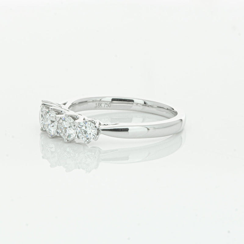 18ct White Gold .80ct Diamond Pentagon Ring-Ring-Walker & Hall