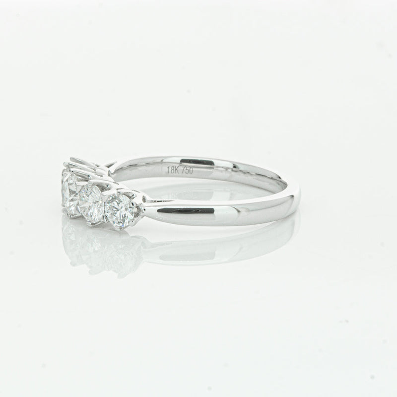 18ct White Gold .80ct Diamond Pentagon Ring-Ring-Walker & Hall