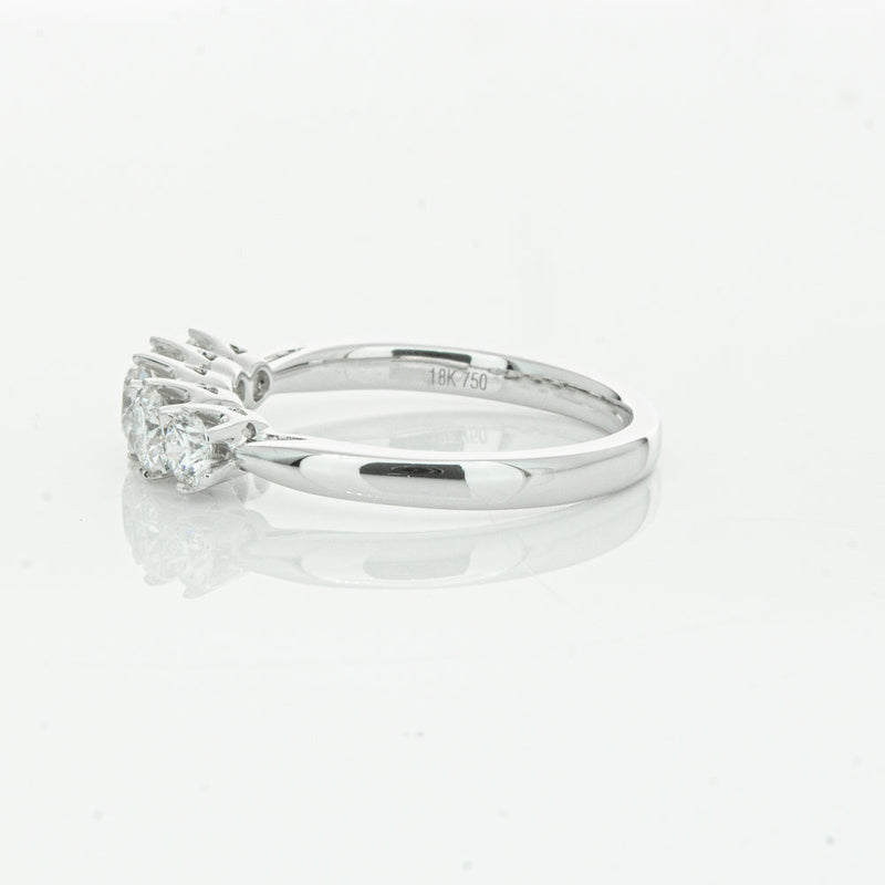 18ct White Gold .80ct Diamond Pentagon Ring-Ring-Walker & Hall