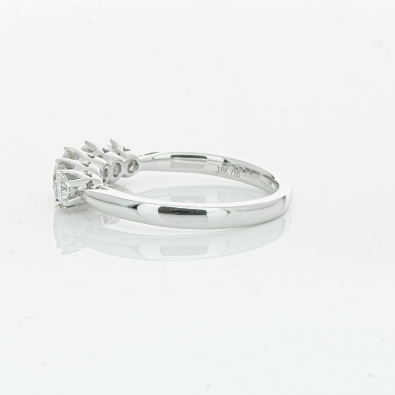 18ct White Gold .80ct Diamond Pentagon Ring-Ring-Walker & Hall