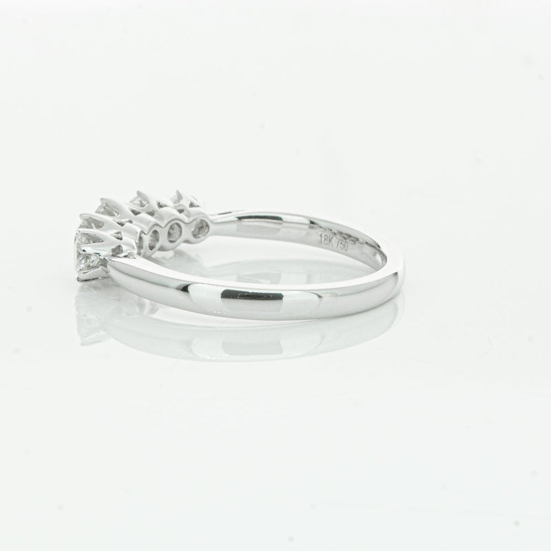 18ct White Gold .80ct Diamond Pentagon Ring-Ring-Walker & Hall