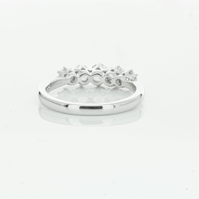 18ct White Gold .80ct Diamond Pentagon Ring-Ring-Walker & Hall