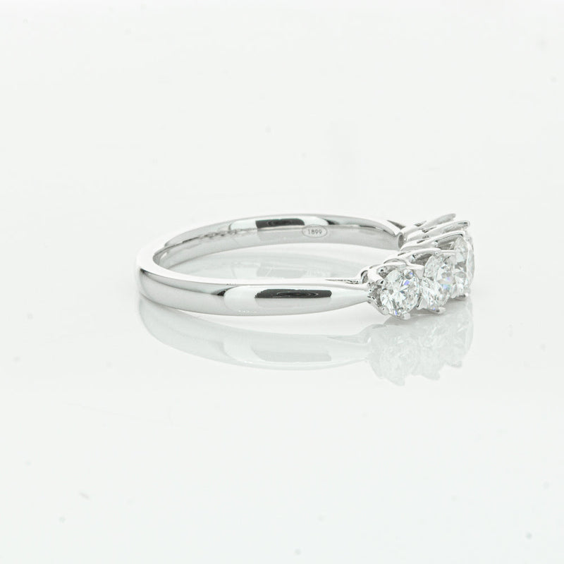 18ct White Gold .80ct Diamond Pentagon Ring-Ring-Walker & Hall