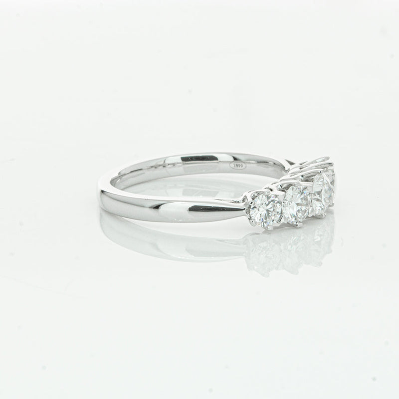 18ct White Gold .80ct Diamond Pentagon Ring-Ring-Walker & Hall