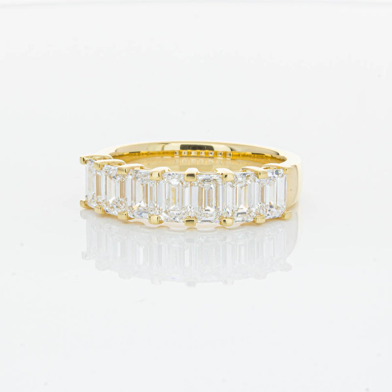 18ct Yellow Gold Emerald Cut Diamond Asra Ring-Ring-Walker & Hall