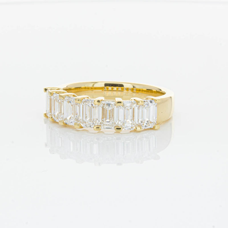 18ct Yellow Gold Emerald Cut Diamond Asra Ring-Ring-Walker & Hall