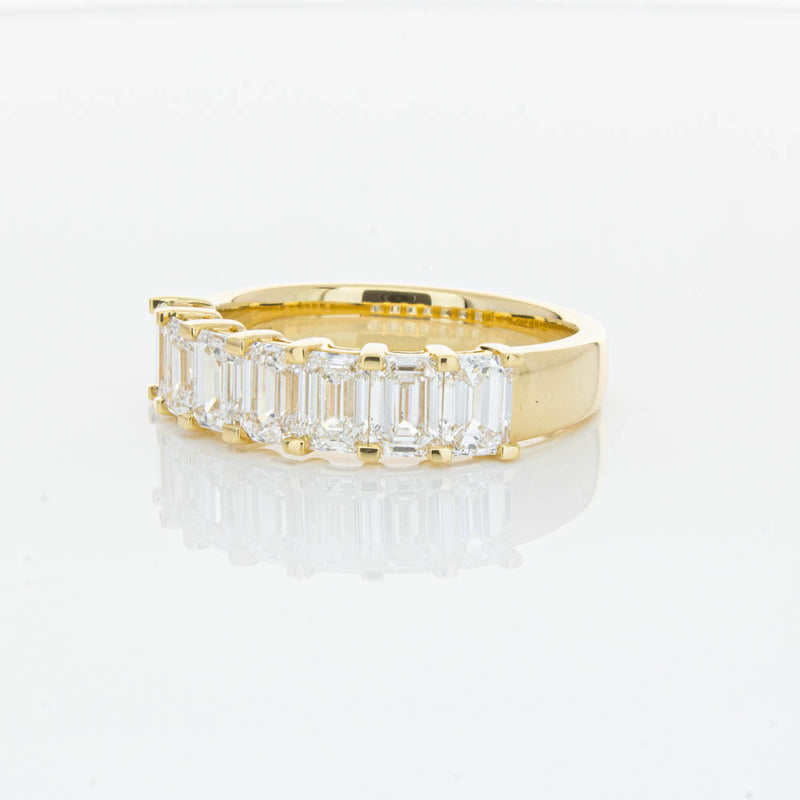 18ct Yellow Gold Emerald Cut Diamond Asra Ring-Ring-Walker & Hall