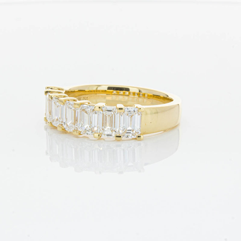 18ct Yellow Gold Emerald Cut Diamond Asra Ring-Ring-Walker & Hall