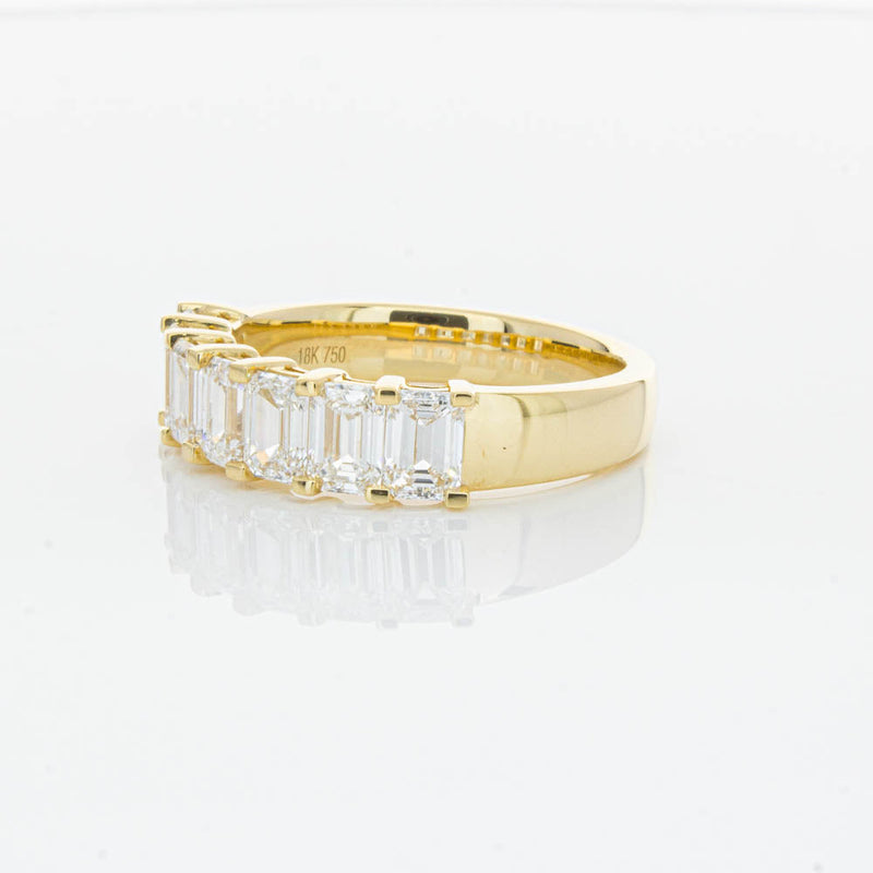 18ct Yellow Gold Emerald Cut Diamond Asra Ring-Ring-Walker & Hall