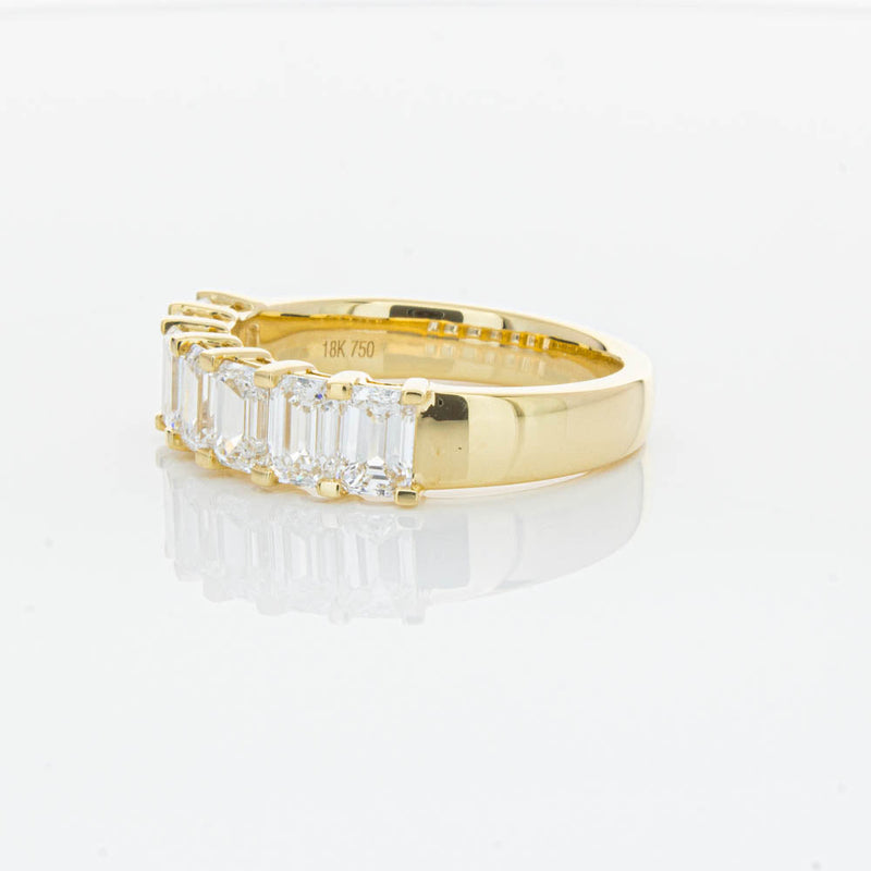 18ct Yellow Gold Emerald Cut Diamond Asra Ring-Ring-Walker & Hall