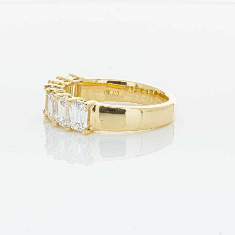 18ct Yellow Gold Emerald Cut Diamond Asra Ring-Ring-Walker & Hall