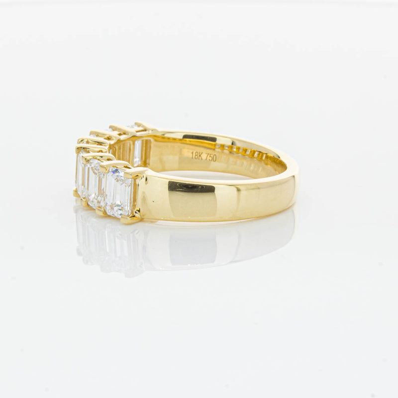 18ct Yellow Gold Emerald Cut Diamond Asra Ring-Ring-Walker & Hall