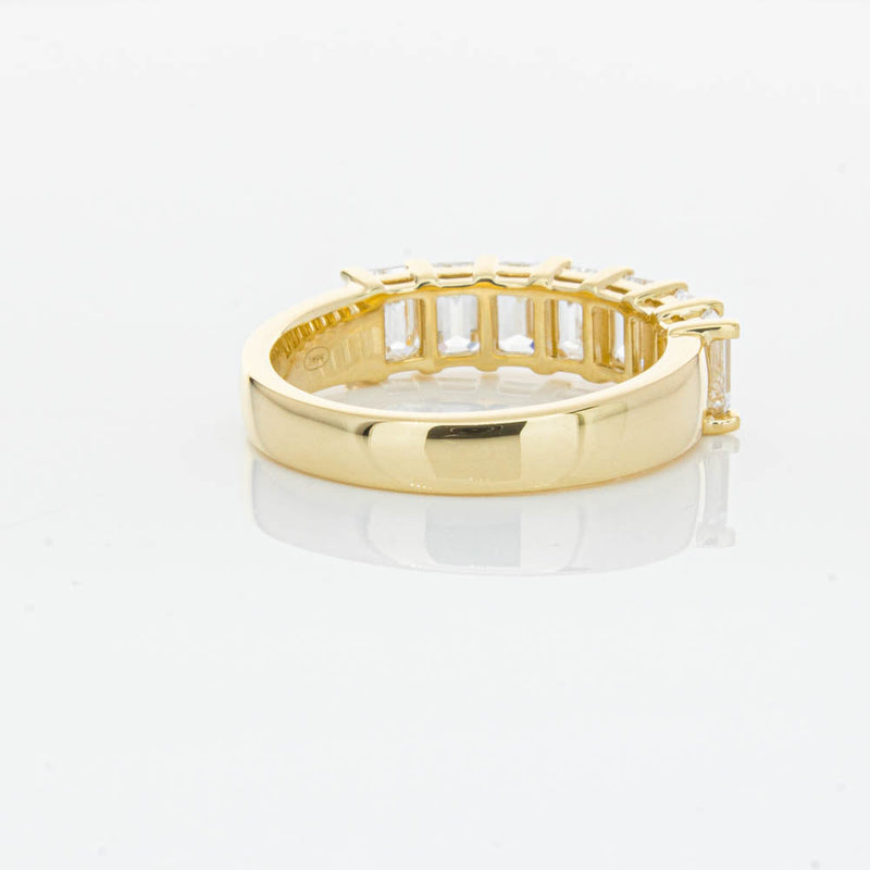 18ct Yellow Gold Emerald Cut Diamond Asra Ring-Ring-Walker & Hall