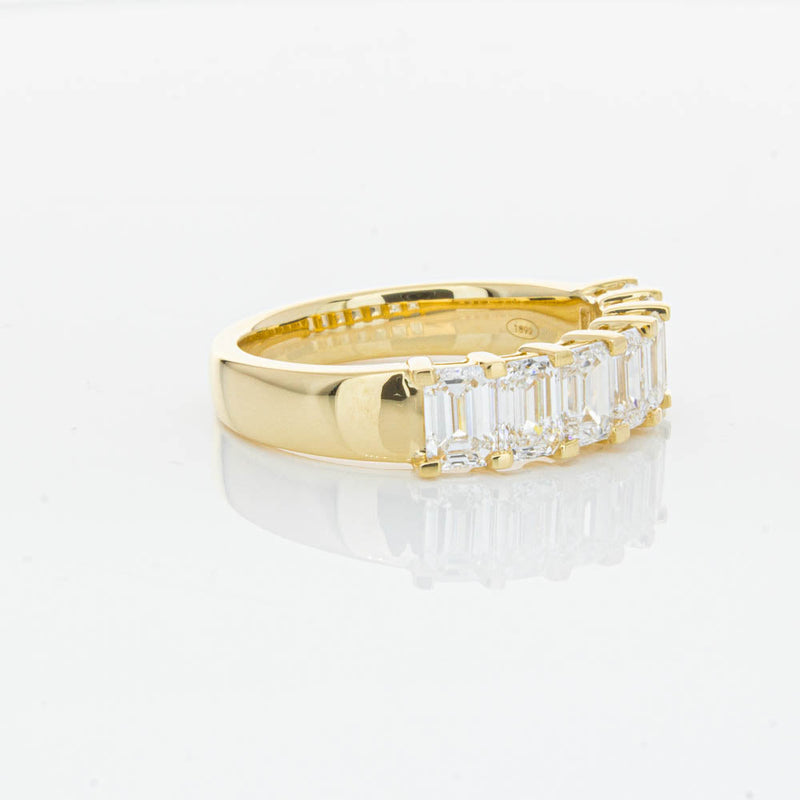 18ct Yellow Gold Emerald Cut Diamond Asra Ring-Ring-Walker & Hall