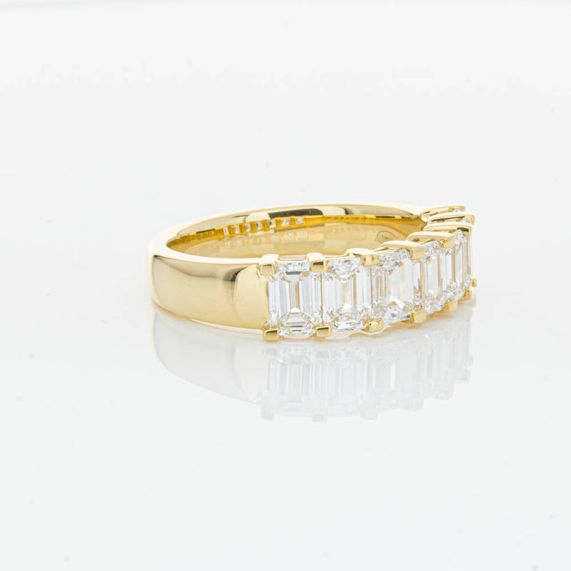 18ct Yellow Gold Emerald Cut Diamond Asra Ring-Ring-Walker & Hall