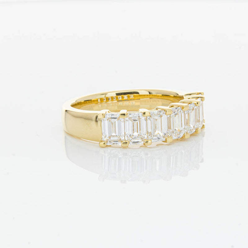 18ct Yellow Gold Emerald Cut Diamond Asra Ring-Ring-Walker & Hall