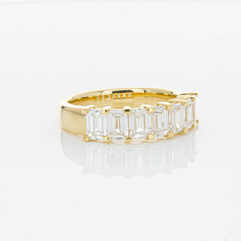 18ct Yellow Gold Emerald Cut Diamond Asra Ring-Ring-Walker & Hall