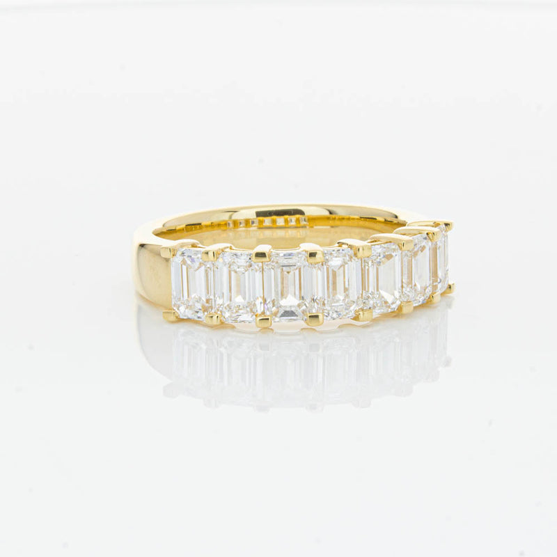 18ct Yellow Gold Emerald Cut Diamond Asra Ring-Ring-Walker & Hall