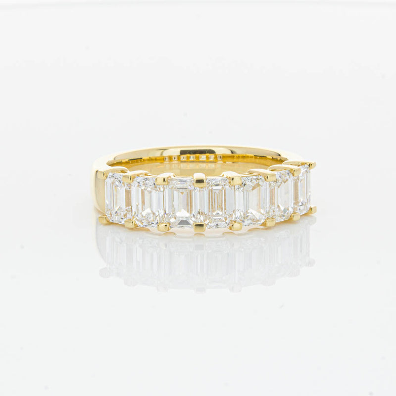 18ct Yellow Gold Emerald Cut Diamond Asra Ring-Ring-Walker & Hall