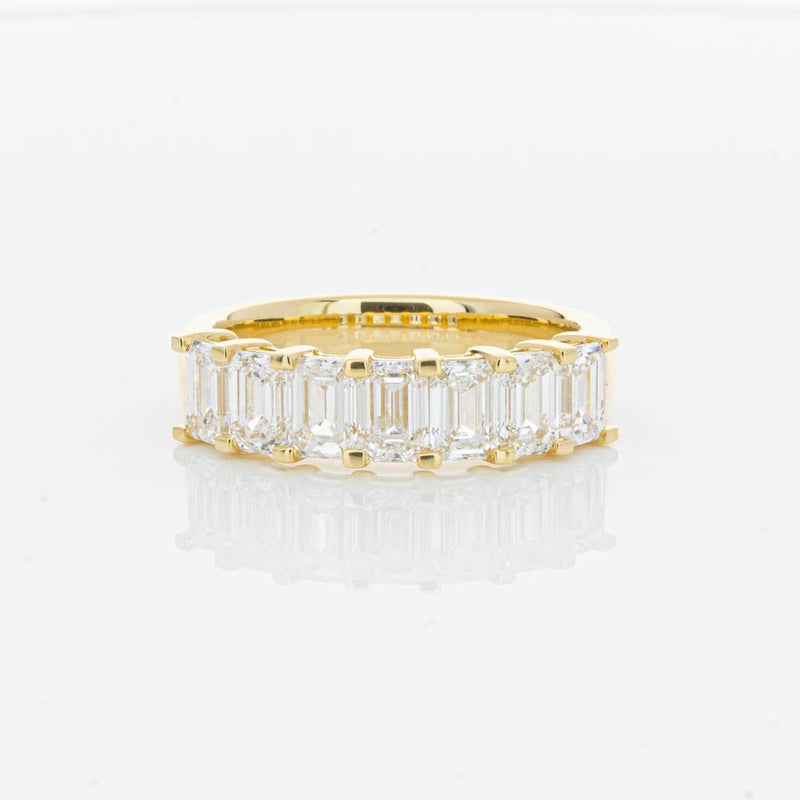 18ct Yellow Gold Emerald Cut Diamond Asra Ring-Ring-Walker & Hall