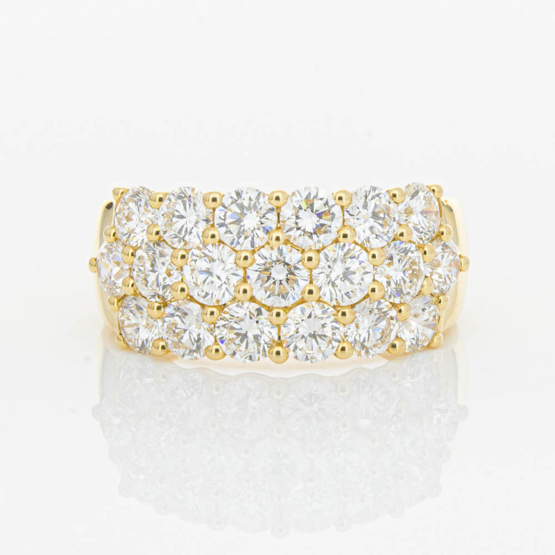 18ct Yellow Gold Diamond Dynasty Ring-Ring-Walker & Hall