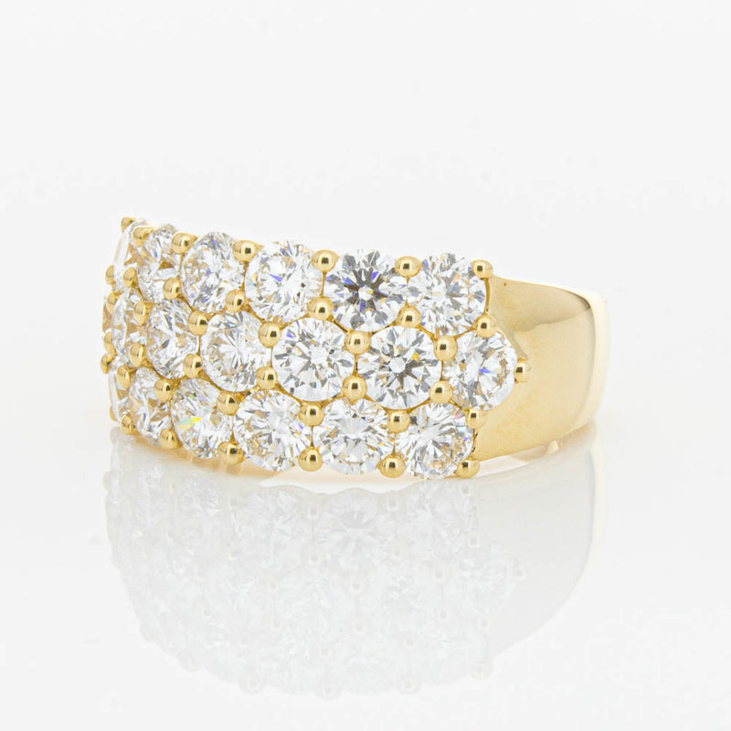 18ct Yellow Gold Diamond Dynasty Ring-Ring-Walker & Hall