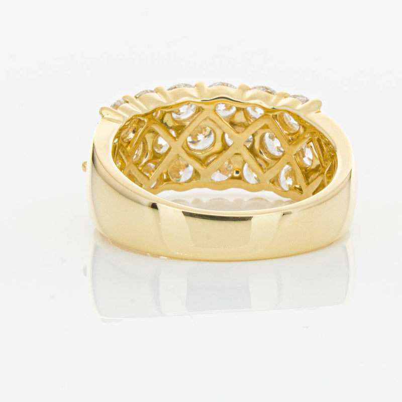 18ct Yellow Gold Diamond Dynasty Ring-Ring-Walker & Hall